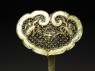 Silver gilt hair ornament with birds (detail, front)