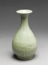 Greenware vase with floral decoration (oblique)