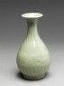 Greenware vase with floral decoration (oblique)