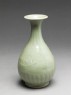 Greenware vase with floral decoration (oblique)