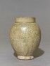 Greenware jar with lotus petals and peony scroll decoration (side)