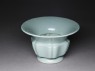 Jardiniere with green glaze (oblique)