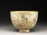 Satsuma tea bowl with animals, plants, and figures (side)