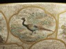 Satsuma tea bowl with animals, plants, and figures (detail, bird in cartouche)