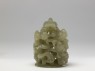 Jade finial with dragon and lotus (side)