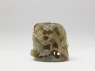 Jade finial with deer, birds, and trees (side)