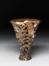 Rhinoceros horn libation cup with trees and pavilions (oblique)