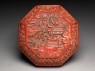 Octagonal box with flowers and a garden scene (top)