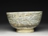 Covered bowl with feather-floral designs (side, without lid)