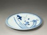 Plate with butterfly and flowers (oblique)