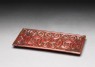 Carved lacquer tray with guri scrolling design (oblique)