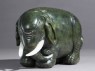 Jade figure of an elephant (side)