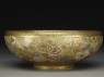 Kyo-Satsuma bowl with flowers and butterflies (side)