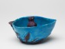 Dehua ware cup with moulded leaf design (oblique)