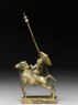 Toy soldier with horse and lance (side)