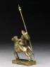 Toy soldier with horse and lance (side)