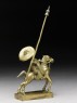Toy soldier with horse and lance (side)