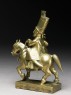 Toy soldier with horse and musket (side)