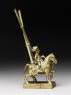 Toy soldier with horse and rocket-launchers (side)