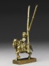 Toy soldier with horse and rocket-launchers (side)