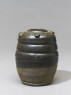 Dark brown glazed dragon jar (oblique)