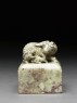 Soapstone seal surmounted by a ram and two lambs (side)