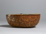 Bowl with floral decoration and three-colour glaze (side)