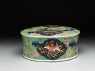 Cylindrical box with phoenixes and flowers (oblique)