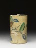 Sake bottle with leaves (side)