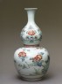 Bottle in double-gourd form with birds and peonies (side)