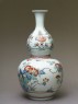 Bottle in double-gourd form with birds and peonies (side)