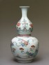 Bottle in double-gourd form with birds and peonies (side)