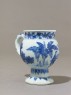 Mustard pot of Delft form (side)