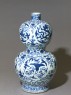 Blue-and-white vase in double-gourd form (oblique)