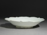 White ware dish with foliated rim (oblique)