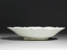 White ware dish with foliated rim (side)