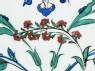 Dish with roses and tulips (detail, inside)