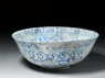 Bowl with geometric and floral and epigraphic decoration (oblique)