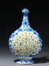 Bottle with polychrome floral decoration (side)