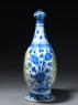 Bottle with polychrome floral decoration (side)