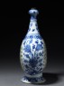 Bottle with polychrome floral decoration (side)