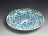 Dish with Chinese lion dog (oblique)