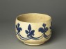 Mortar-shaped bowl with vegetal decoration (oblique)