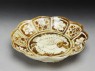 Saucer with lobed rim and bird (oblique)