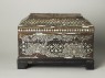 Casket with geometric and foliate decoration (oblique, back)