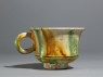 Cup with striped three-coloured glaze (side)