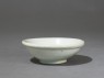 White ware bowl with thick rolled rim (oblique)