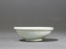 White ware bowl with thick rolled rim (side)