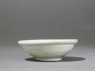 White ware bowl with thick rolled rim (side)