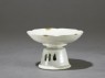 White ware dish and stand (oblique)